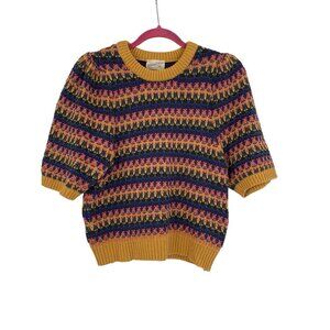 Universal Thread Puffed Sleeve Chunky Knit  Crewneck Sweater Size M